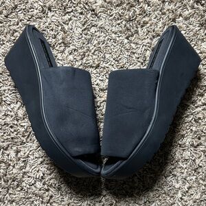 Steve Madden Black Slide wedge comfort Sandals Size 11M